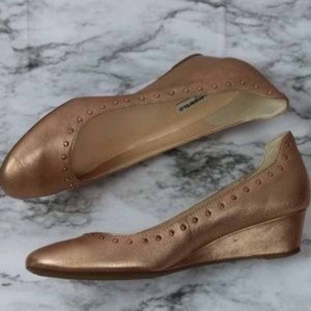 Karl Lagerfeld Rose Gold Wedges